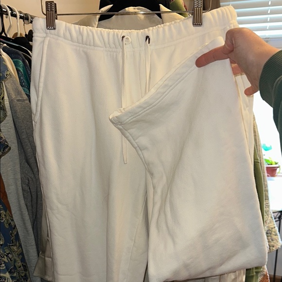 Elwood Wide Leg Sweatpants White Medium - Picture 3 of 4